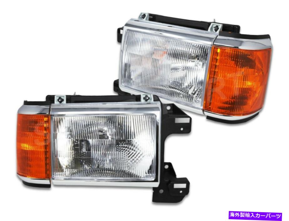 USヘッドライト ペアイーグル目OEスタイルのヘッドライト+パークシグナル1987-1991 Ford F150 Bronco Pair Eagle Eyes OE Style Headlights + Park Signal for 1987-1991 Ford F150 Bronco【並行輸入品】