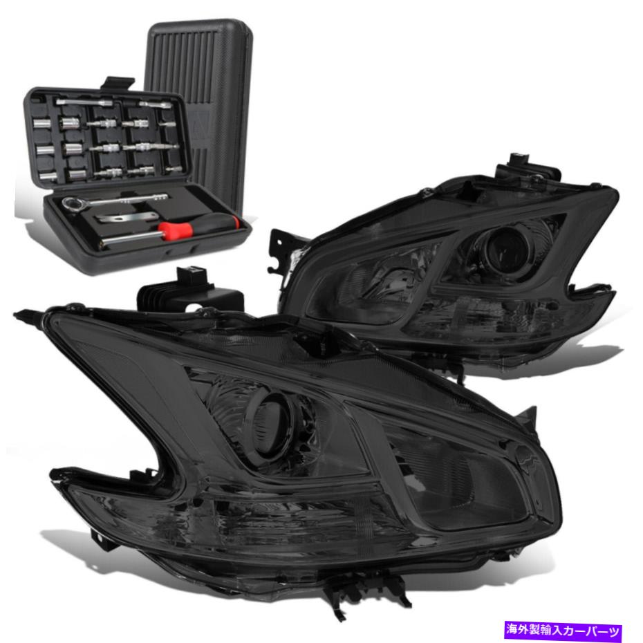 USヘッドライト 2009-2014のMaxima Smoked / Clear Signal Projectorヘッドライトヘッドランプ+ツールボックス For 2009-2014 Maxima Smoked/Clear Signal Projector Headlight Head Lamp+Tool Box【並行輸入品】