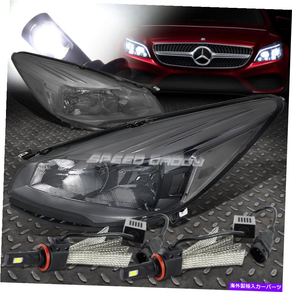 USヘッドライト スモークハウジングクリアサイドヘッドライト+ 6000K HID LEDペアは13-16フォードエスケープ SMOKED HOUSING CLEAR SIDE HEADLIGHT+6000K HID LED PAIR FOR 13-16 FORD ESCAPE【並行輸入品】｜Us Custom Parts Shop USDM