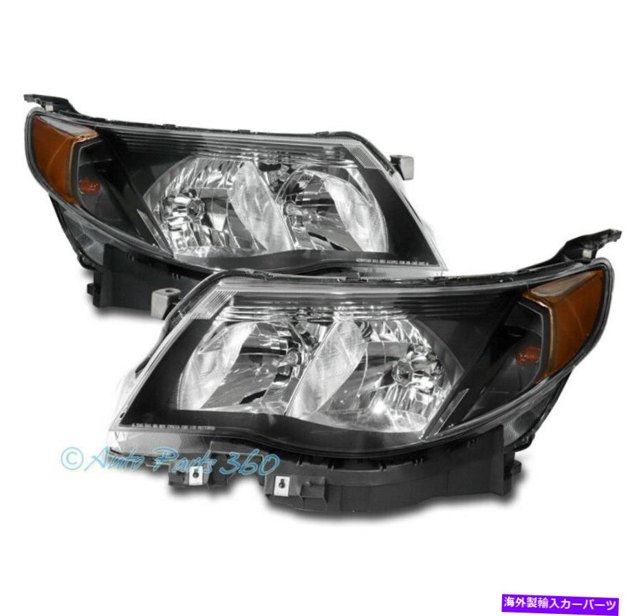 USヘッドライト 09-13 Subaru Forester交換用ヘッドライトランプブラックハウジングクリアレンズ FOR 09-13 SUBARU FORESTER REPLACEMENT HEADLIGHTS LAMPS BLACK HOUSING CLEAR LENS【並行輸入品】｜Us Custom Parts Shop USDM