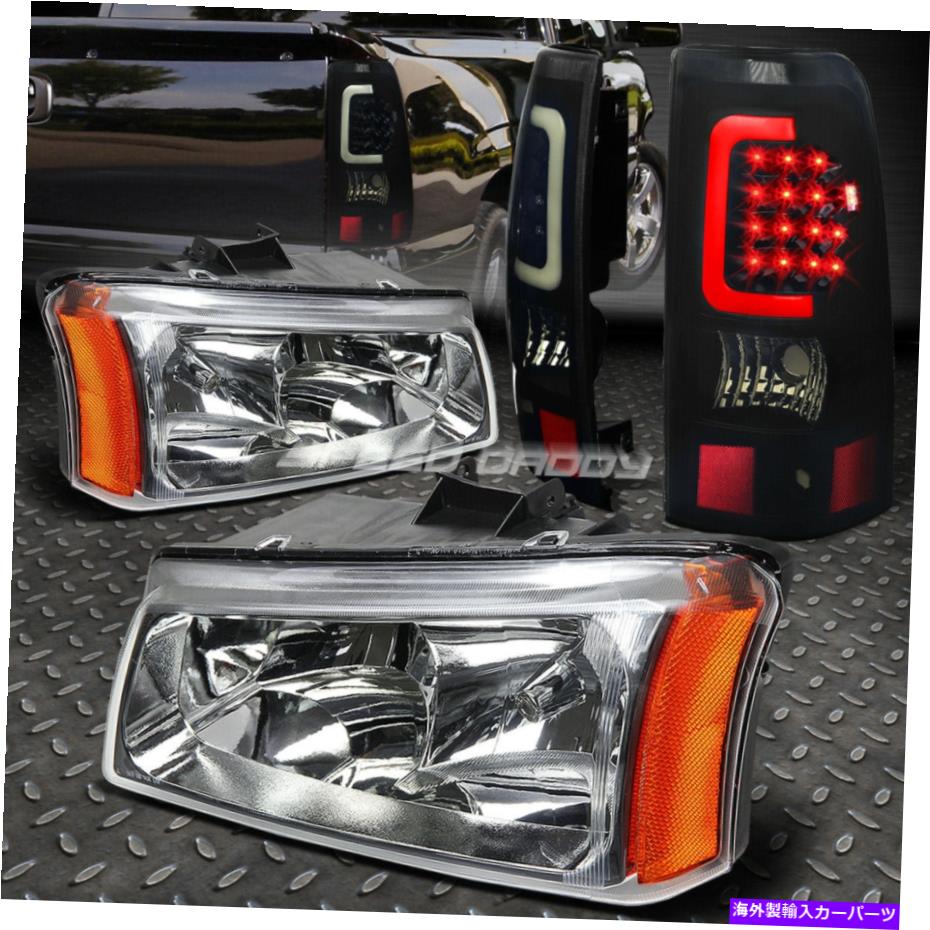 USヘッドライト クロムクリスタルヘッドライト+ブラックスモーク3D LEDバーテールライト03-07 Silverado CHROME CRYSTAL HEADLIGHT+BLACK SMOKED 3D LED BAR TAIL LIGHT FOR 03-07 SILVERADO【並行輸入品】｜Us Custom Parts Shop USDM