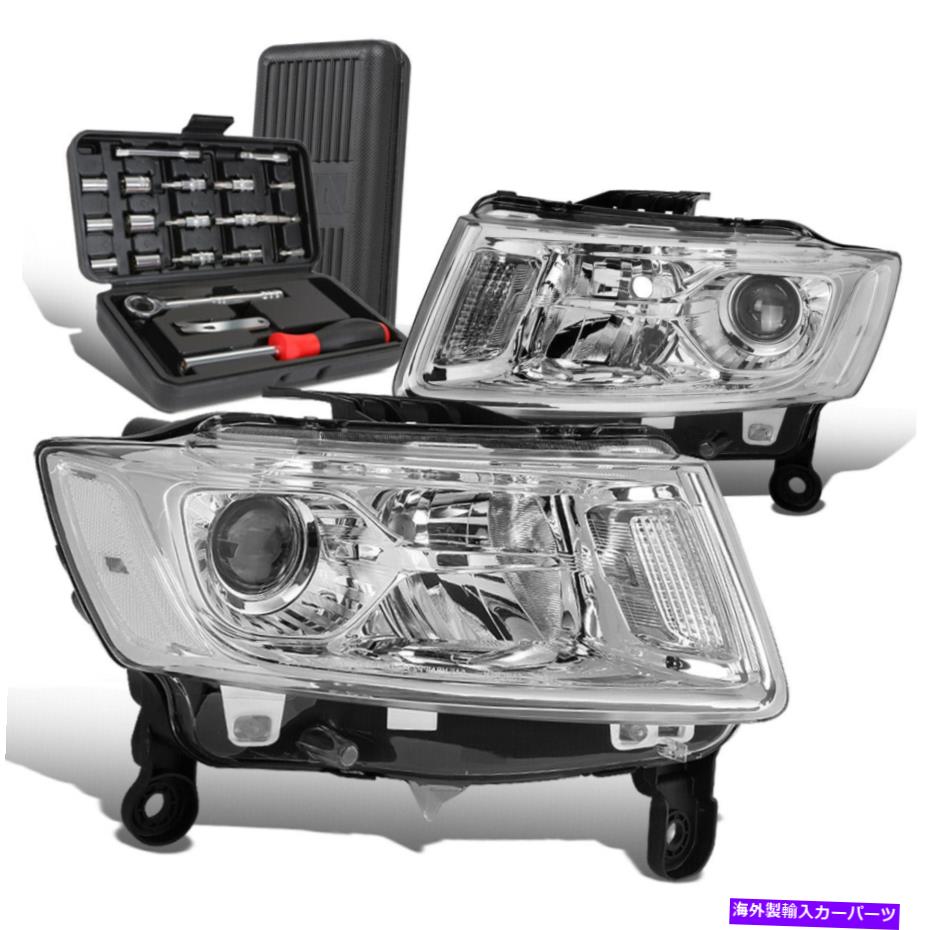 USヘッドライト 2014-2016 Grand Cherokee Chrome / Clear Signal Projectorヘッドライト+ツールボックス For 2014-2016 Grand Cherokee Chrome/Clear Signal Projector Headlights+Tool Box【並行輸入品】