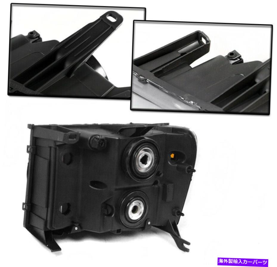 USヘッドライト 2007-2013 GMCシエラデナリ交換ブラック/スモークヘッドライトW / LED DRL + HID FOR 2007-2013 GMC SIERRA DENALI REPLACEMENT BLACK/SMOKE HEADLIGHT W/LED DRL+HID【並行輸入品】