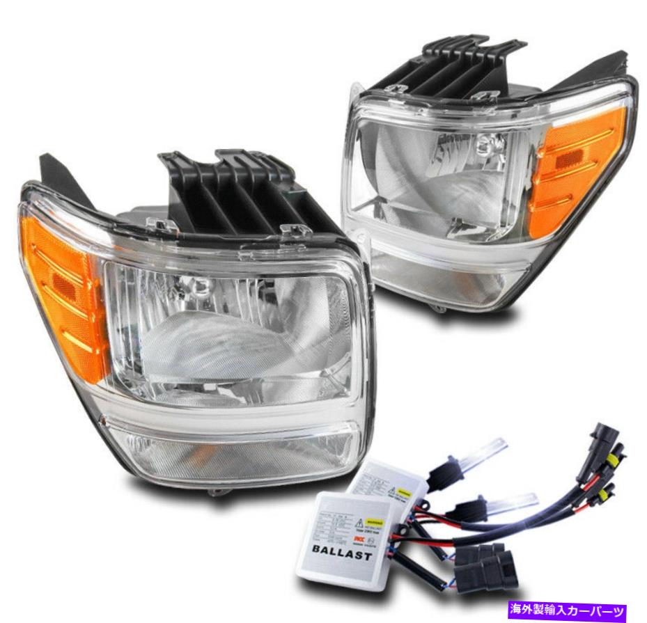 USヘッドライト 2007-2011 Dodge Nitro SUVクローム交換ヘッドライトヘッドランプW / 10000K HID For 2007-2011 Dodge Nitro SUV Chrome Replacement Headlight HeadLamp W/10000K HID【並行輸入品】