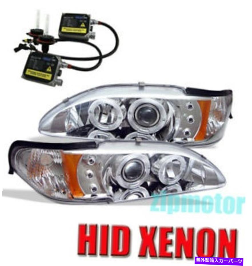 USヘッドライト 94-98フォードマスタングハロープロジェクターヘッドライト+キセノンHID 94-98 FORD MUSTANG HALO PROJECTOR HEAD LIGHTS+XENON HID【並行輸入品】