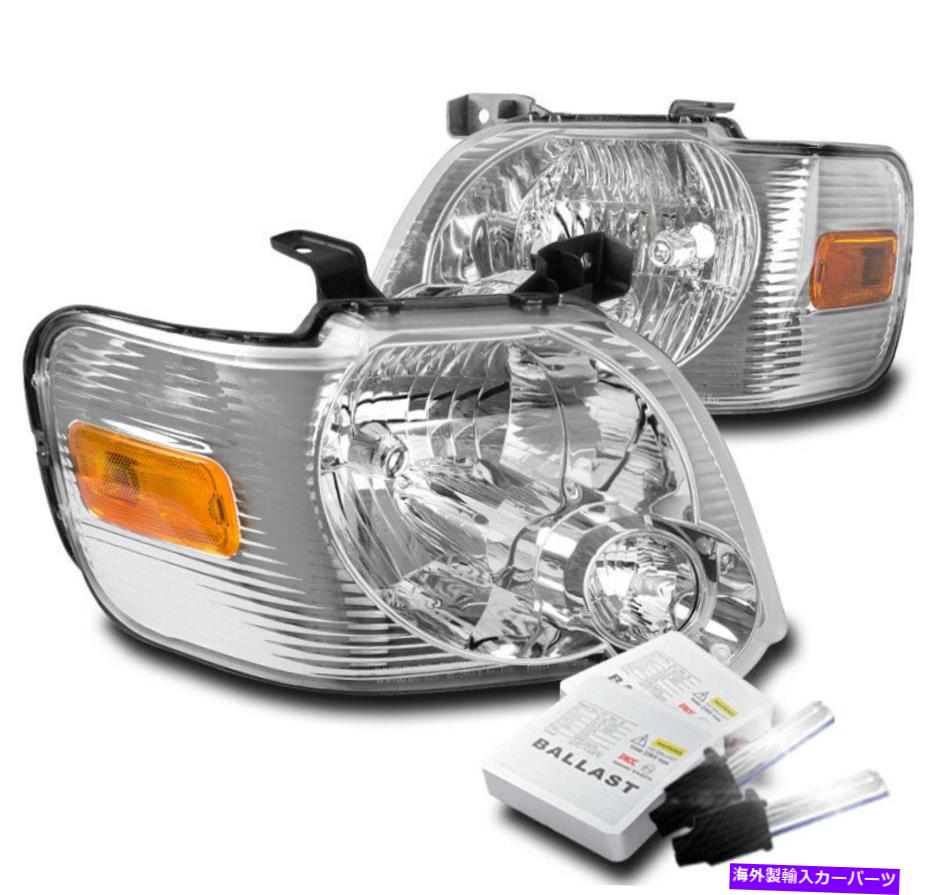 USヘッドライト Ford 2006-2010エクスプローラスポーツSUVクロームヘッドライトヘッドランプ+ 8000K Xenon HID FOR FORD 2006-2010 EXPLORER SPORT SUV CHROME HEADLIGHT HEADLAMP +8000K XENON HID【並行輸入品】｜Us Custom Parts Shop USDM