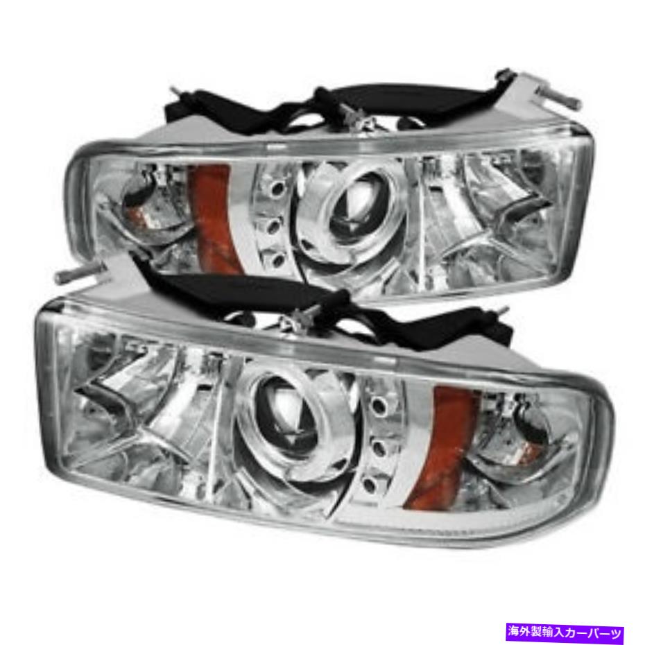 USヘッドライト 94-01 Dodge Ram 1500 - 5010094のためのスパイダーLED Halo Chromeプロジェクターのヘッドライト Spyder LED Halo Chrome Projector Headlights for 94-01 Dodge Ram 1500 - 5010094【並行輸入品】