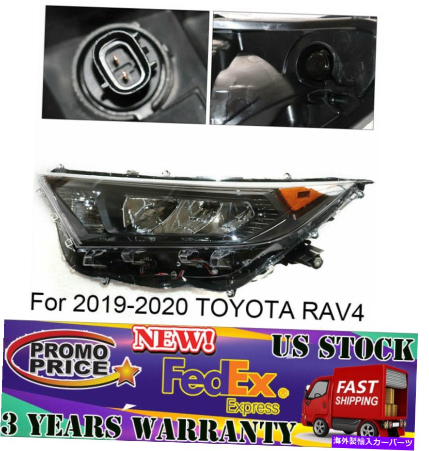 USヘッドライト 2019年2020年トヨタRAV4ルXLEヘッドライトW / LED左ドライバーブラック住宅販売 For 2019 2020 Toyota RAV4 LE XLE Headlight w/ LED Left Driver Black Housing SALE【並行輸入品】｜Us Custom Parts Shop USDM 51,148円