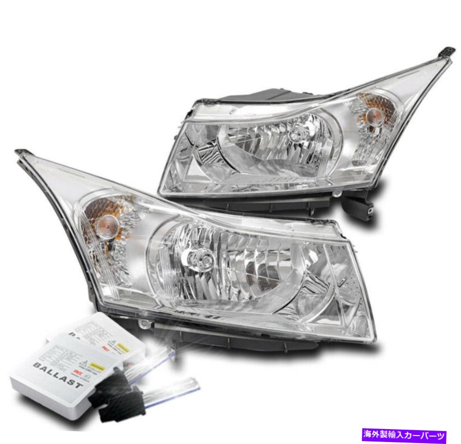 USヘッドライト 2011-2015 Chevy Cruze LS LT Chrome交換ヘッドライトランプ+ 6KキセノンHID FOR 2011-2015 CHEVY CRUZE LS LT CHROME REPLACEMENT HEADLIGHTS LAMP +6K XENON HID【並行輸入品】