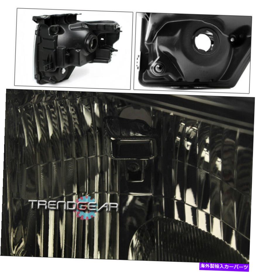 USヘッドライト 2009-2012フォードF-150煙/アンバークリスタルヘッドライトランプ+ブルーDRL LED + HID 6000K 2009-2012 FORD F-150 SMOKE/AMBER CRYSTAL HEAD LIGHTS LAMP+BLUE DRL LED+HID 6000K【並行輸入品】