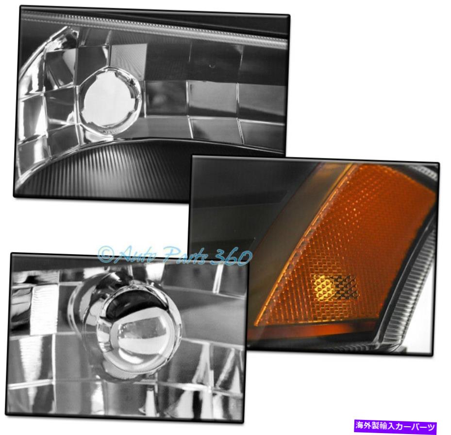 USヘッドライト 02-06 Chevy Avalancheの交換の黒いヘッドライトW / LED DRLキット+キセノンHID FOR 02-06 CHEVY AVALANCHE REPLACEMENT BLACK HEADLIGHTS W/LED DRL KIT+XENON HID【並行輸入品】