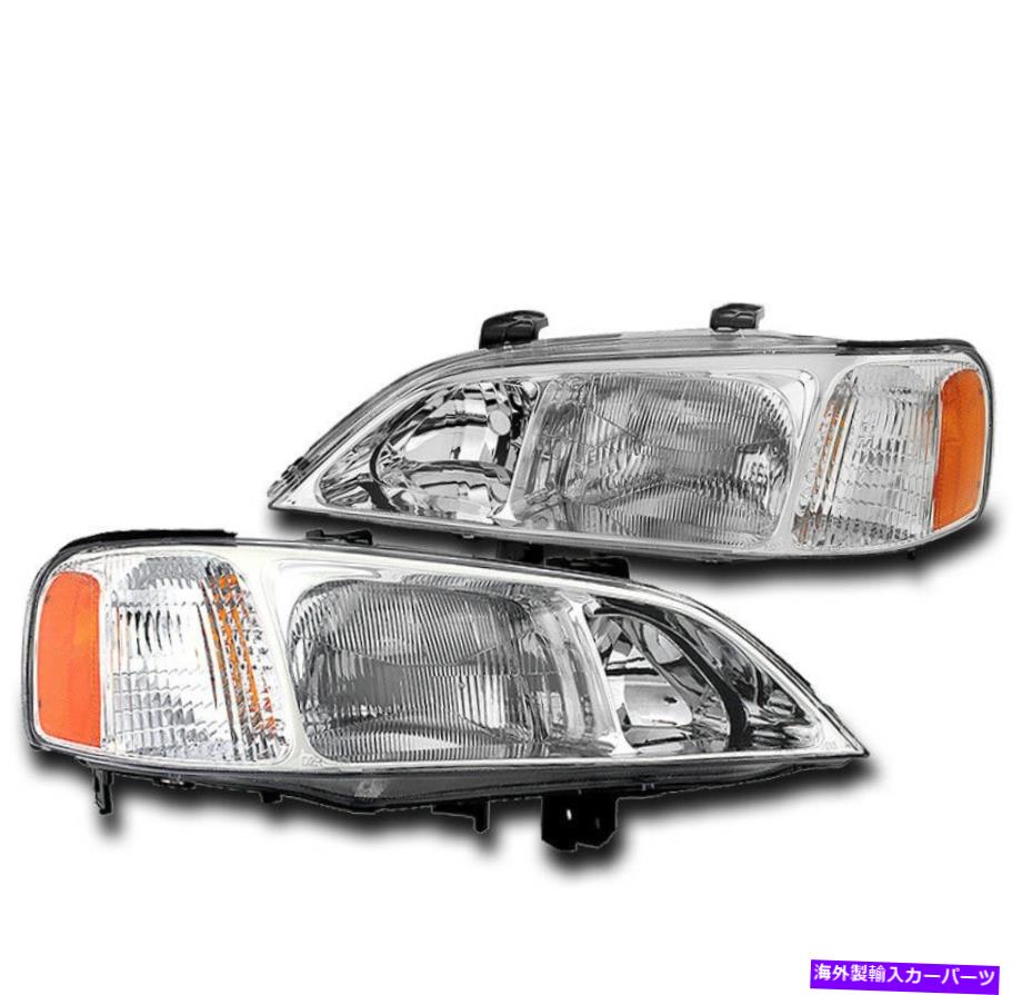 USヘッドライト 1999年2000年2001年Acura TL Chromeセット交換ヘッドライトヘッドランプ新しいペア FOR 1999 2000 2001 ACURA TL CHROME SET REPLACEMENT HEADLIGHTS HEADLAMP NEW PAIR【並行輸入品】｜Us Custom Parts Shop USDM