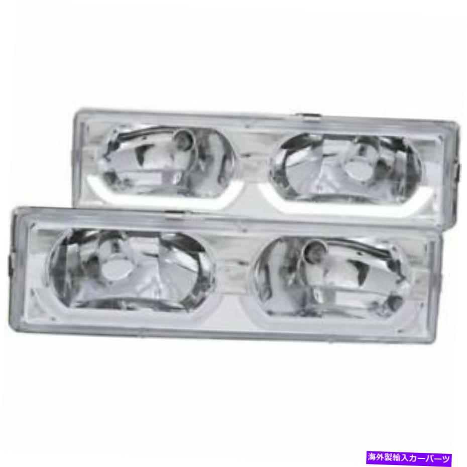 USヘッドライト Anzo 111300クリスタルヘッドライトクロムクリアW /低額 ANZO 111300 CRYSTAL HEADLIGHTS CHROME CLEAR w/ LOW-BROW【並行輸入品】