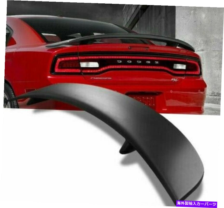 USヘッドライト 2011-2018 Dodge Charger Black MatteファクトリースタイルリアトランクABSスポイラー For 2011-2018 Dodge Charger Black Matte Factory Style Rear Trunk ABS Spoiler【並行輸入品】