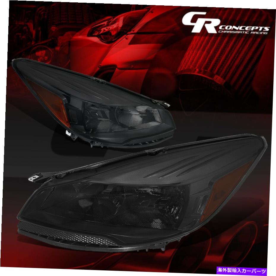 USヘッドライト 2013-2016 Ford EscapeのためのPair Smoked Housing琥珀側のヘッドライトランプLH + RH PAIR SMOKED HOUSING AMBER SIDE HEADLIGHT LAMPS LH+RH FOR 2013-2016 FORD ESCAPE【並行輸入品】