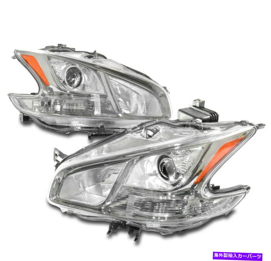 USヘッドライト 09-14マキシマハロゲン交換プロジェクターヘッドライトヘッドランプランプクロム For 09-14 Maxima Halogen Replacement Projector Headlights Headlamps Lamps Chrome【並行輸入品】