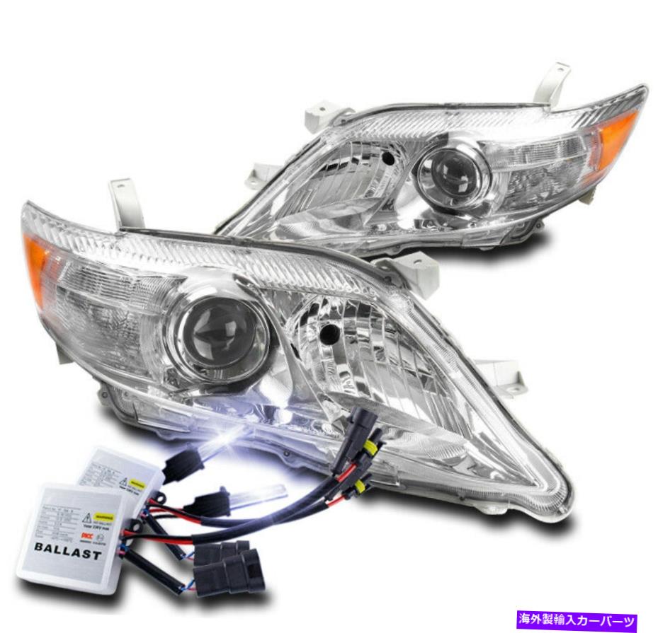 USヘッドライト 10-11トヨタカムリSE XLEプロジェクターヘッドライトヘッドランプクローム+ 10000K HID For 10-11 Toyota Camry LE SE XLE Projector Headlight Headlamp Chrome +10000K HID【並行輸入品】