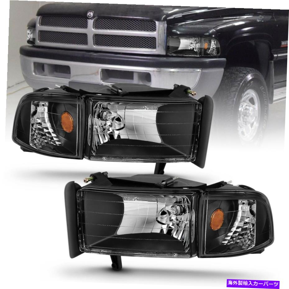 USヘッドライト Anzo USA 111067クリスタルヘッドライトセットフィット94-02 RAM 1500 RAM 2500 RAM 3500 Anzo USA 111067 Crystal Headlight Set Fits 94-02 Ram 1500 Ram 2500 Ram 3500【並行輸入品】