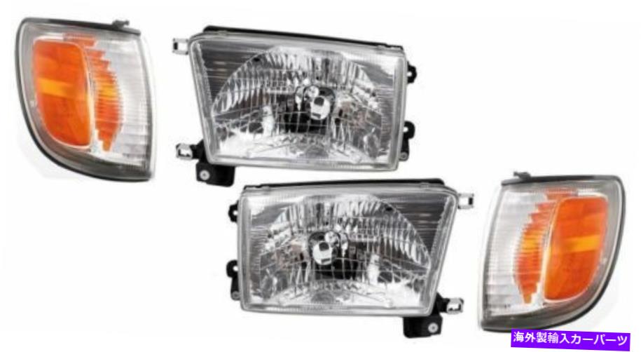 USヘッドライト ヘッドライト＆コーナーランプ左右ペアセット99-02トヨタ4Runner Headlights & Corner Lamps Left & Right Pair Set NEW for 99-02 Toyota 4Runner【並行輸入品】
