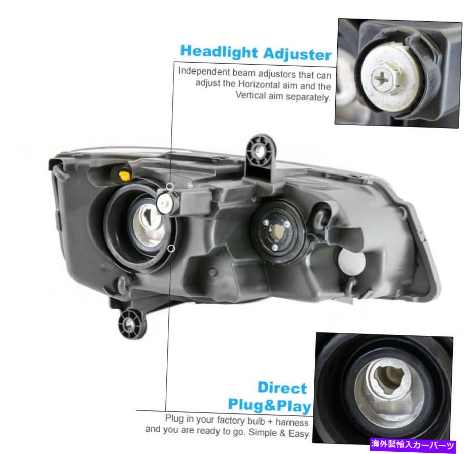 USヘッドライト 08-16タウン＆カントリー/ 11-19グランドキャラバンクロームヘッドライトヘッドランプW / LED DRL For 08-16 Town&Country/11-19 Grand Caravan Chrome Headlights Headlamps w/LED DRL【並行輸入品】 50,282円