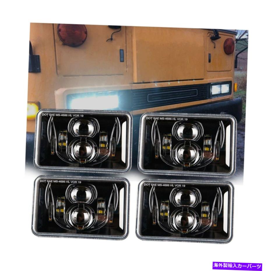 USヘッドライト 4×6インチLEDヘッドライト長方形のライトセット、H4651 H4652 Hとの互換性があります。 4x6 inch LED Headlights Rectangular Lights Set, Compatible with H4651 H4652 H...【並行輸入品】|Us Custom Parts Shop USDM