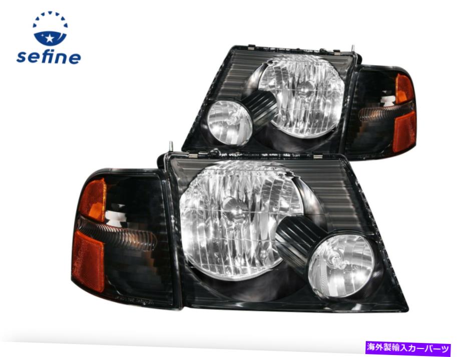 USヘッドライト Anzo CrystalヘッドライトブラックW /コーナーライト2ピースFord Explorer ANZO CRYSTAL HEADLIGHTS BLACK w/ CORNER LIGHT 2PC FOR 02-05 FORD EXPLORER【並行輸入品】