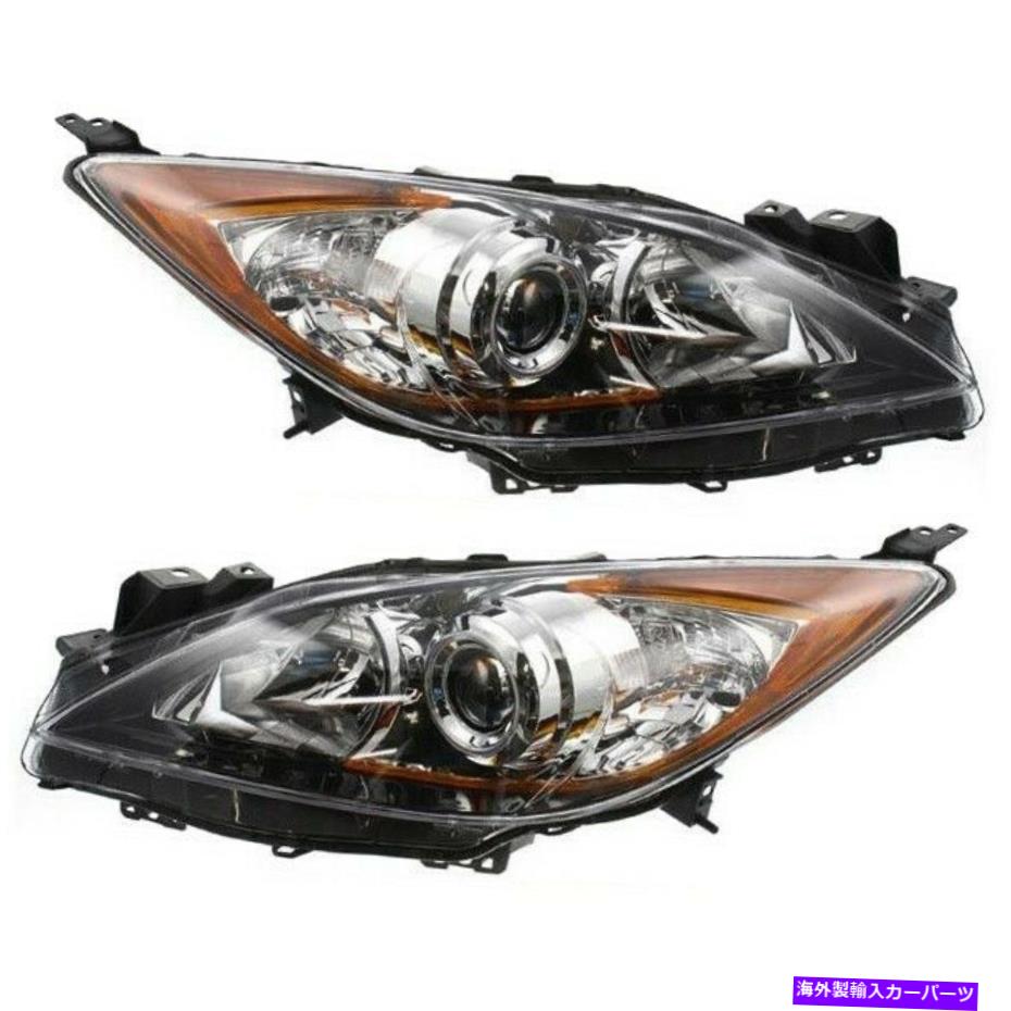 USヘッドライト ハロゲンヘッドライト2011年2011年2011年2011年2011年2011年マツダ3 Halogen Headlight Set Left and Right For 2010 2011 2012 2013 Mazda 3【並行輸入品】