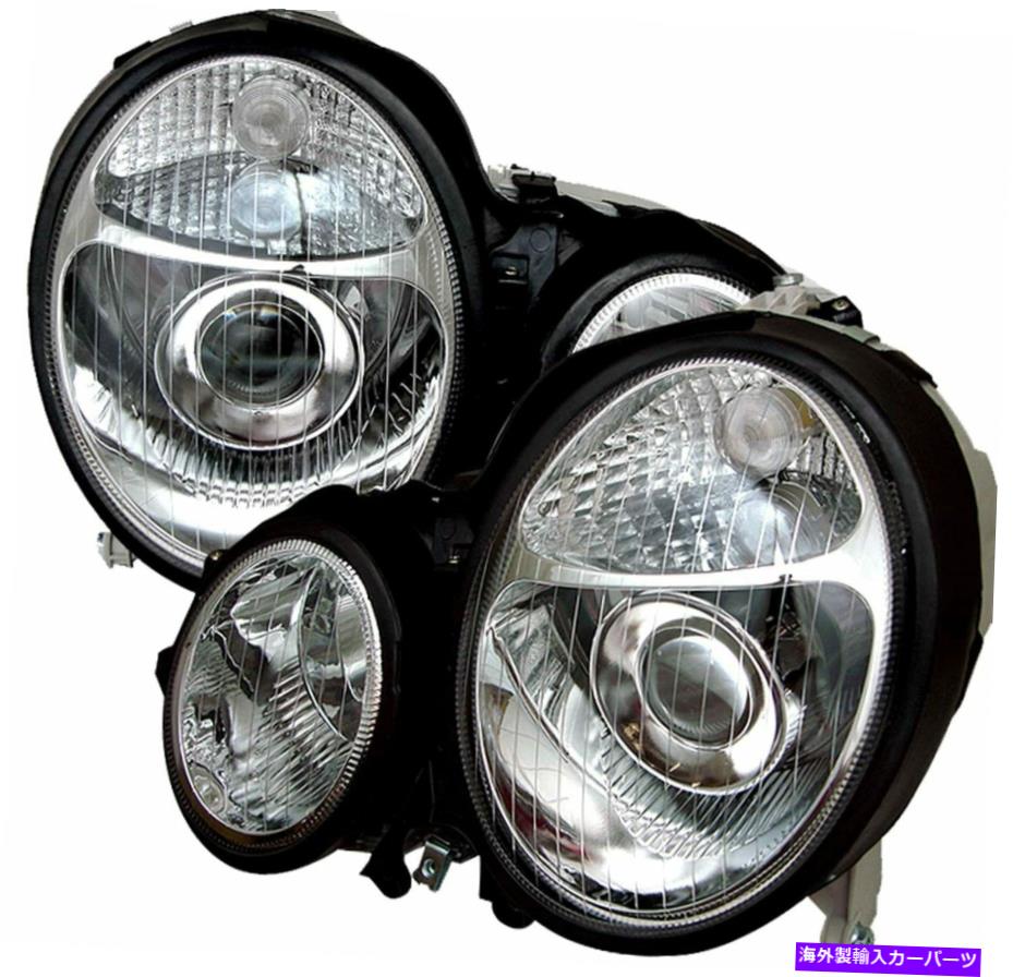 USヘッドライト 1996年 - 1999年のクローム住宅プロジェクターヘッドライトBenz EクラスW210 Chrome Housing Projector Headlight For 1996-1999 Mercedes Benz E Class W210【並行輸入品】