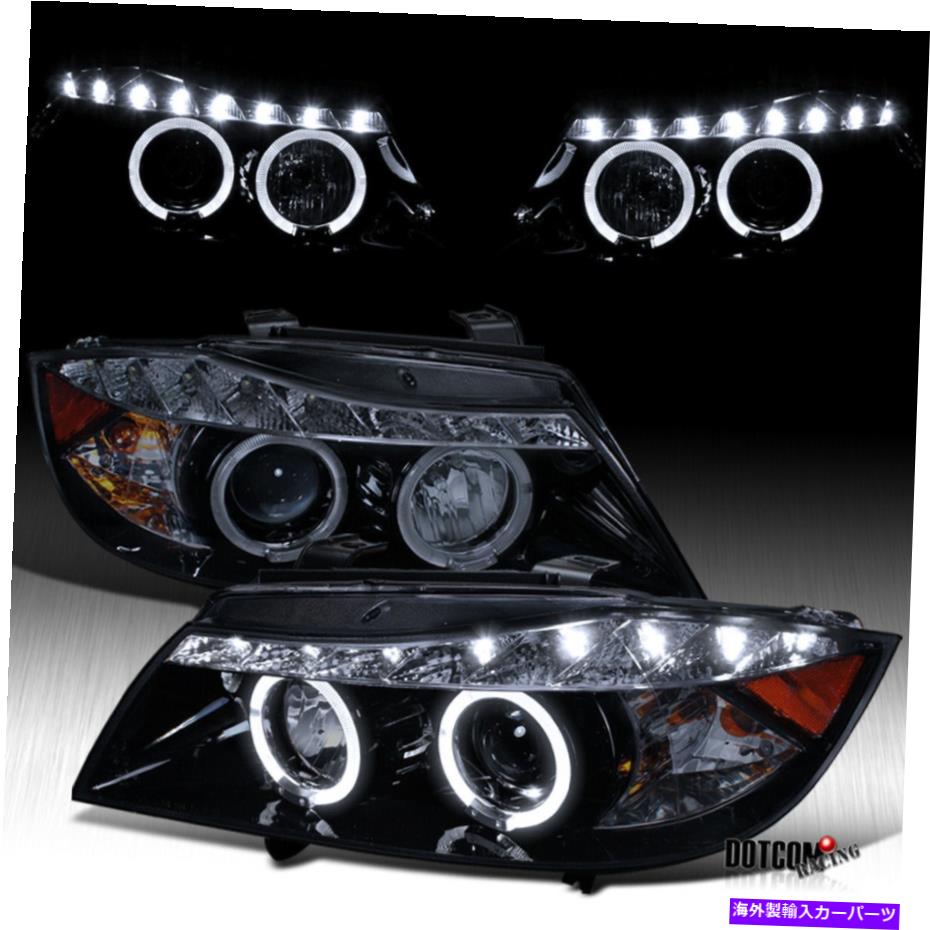 USヘッドライト 2006年から2008年のための煙ブラック4dr 4dr Dual Haloプロジェクターヘッドライト煙 Smoke Black For 2006-2008 E90 323I 4Dr Dual Halo Projector Headlights Smoke【並行輸入品】｜Us Custom Parts Shop USDM