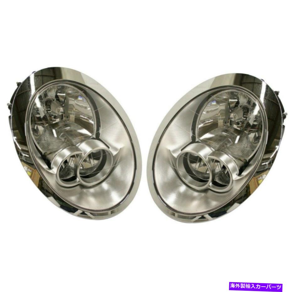 USヘッドライト Headlight 2005 - 2008年のミニクーパーのためのセット球根2pcで左右 Headlight Set For 2005-2008 Mini Cooper Left and Right With Bulb 2Pc【並行輸入品】