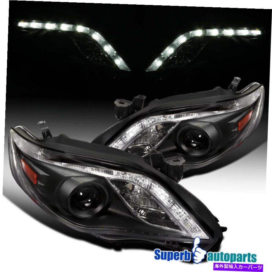 USヘッドライト 2011-2013トヨタカローラプロジェクターヘッドライト+ LEDランプブラック For 2011-2013 Toyota Corolla Projector Headlights+LED Lamps Black【並行輸入品】