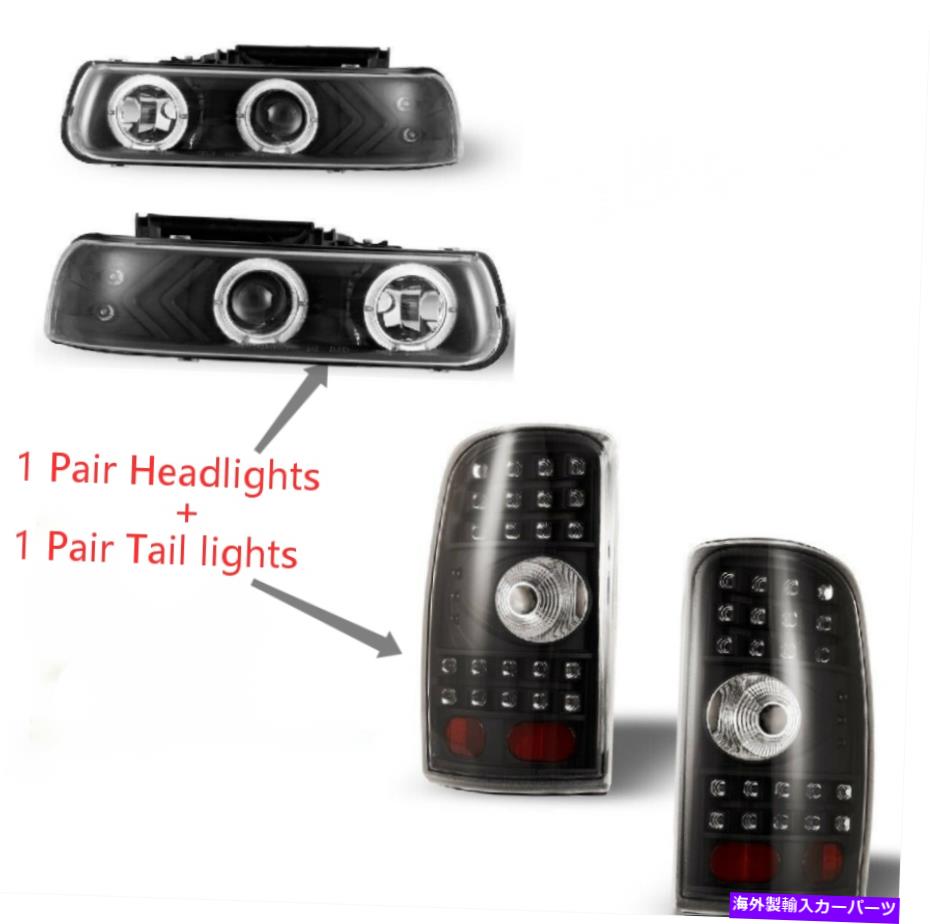 USヘッドライト ヘッドライト＆LEDテールライト00-06 Chevy Suburban 1500 2500 2500 Tahoeクリアペア Headlights & LED Tail Lights For 00-06 Chevy Suburban 1500 2500 Tahoe Clear Pair【並行輸入品】｜Us Custom Parts Shop USDM 52,016円