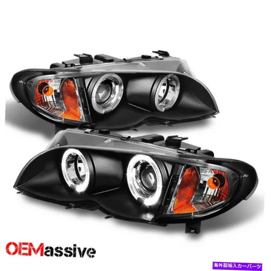 USヘッドライト 02-05 BMW E46 3シリーズ4DRブラックHalo LEDプロジェクターヘッドライト+ビルド/コーナー For 02-05 BMW E46 3-Series 4Dr Black Halo LED Projector Headlights +Build/Corner【並行輸入品】｜Us Custom Parts Shop USDM