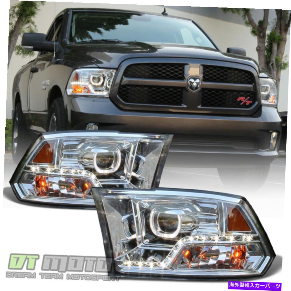 USヘッドライト [モノアイ] 2009-2018 Dodge Ram 1500 2500 3500 LED DRL Haloプロジェクターヘッドライト [Mono-Eye] 2009-2018 Dodge Ram 1500 2500 3500 LED DRL Halo Projector Headlights【並行輸入品】