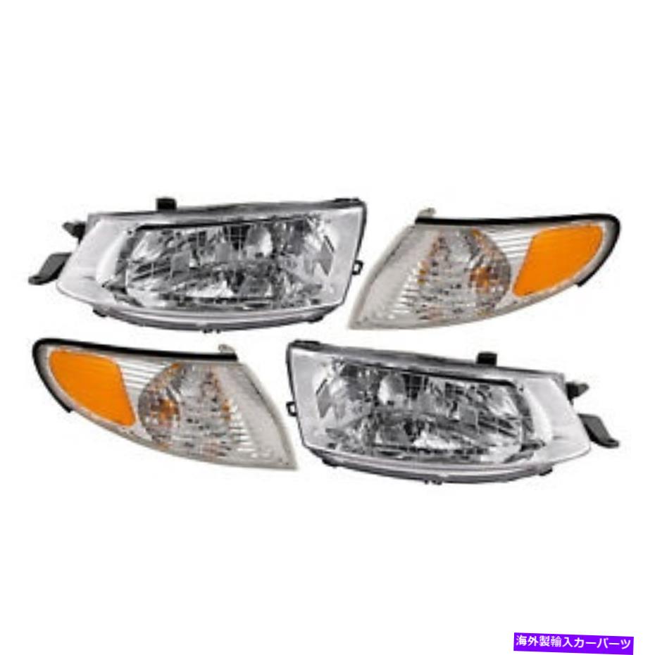 USヘッドライト FITS 99-01トヨタソララヘッドライトヘッドランプW /コーナーライト4ピーセット左+右 Fits 99-01 Toyota Solara Headlights Headlamps w/Corner Lights 4pc Set Left+Right【並行輸入品】 52,016円