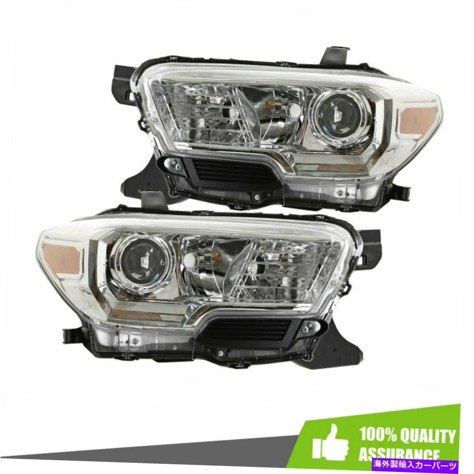 USヘッドライト Chrome Projectorヘッドライトw / o LED DRL左+右+右+ Toyota Tacoma Chrome Projector Headlights w/o LED DRL Left+Right For 2016-2018 Toyota Tacoma【並行輸入品】｜Us Custom Parts Shop USDM