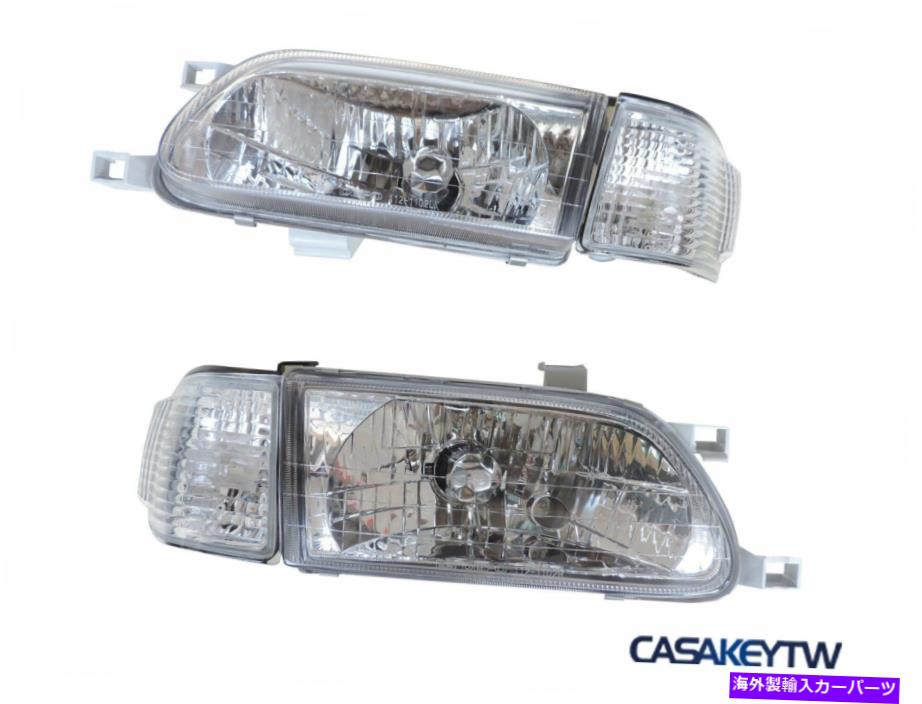 USヘッドライト 1998年の透明ヘッドライトヘッドランプクローム - 1999 98 99 Toyota Tercel LH??D Clear Headlight Headlamp CHROME For 1998 - 1999 98 99 TOYOTA Tercel LHD【並行輸入品】