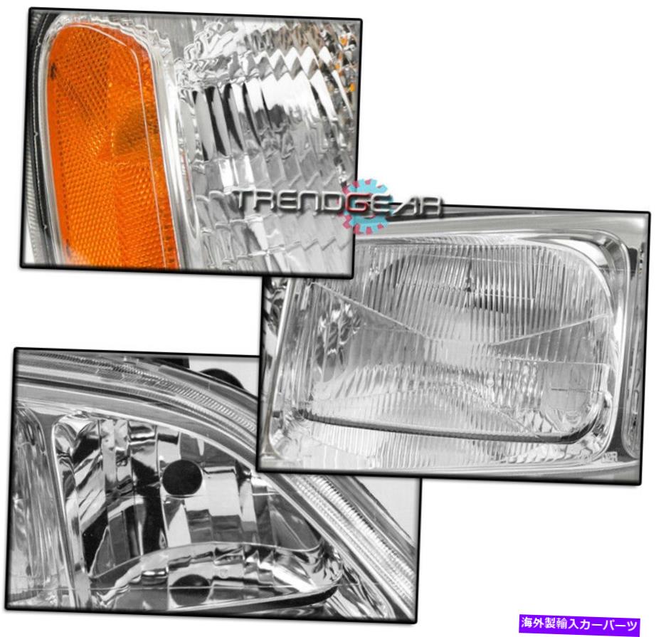 USヘッドライト 1999年2000年2001年Acura TL交換クロームヘッドライトランプW / LED DRLキットペア FOR 1999 2000 2001 ACURA TL REPLACEMENT CHROME HEADLIGHT LAMP W/LED DRL KIT PAIR【並行輸入品】
