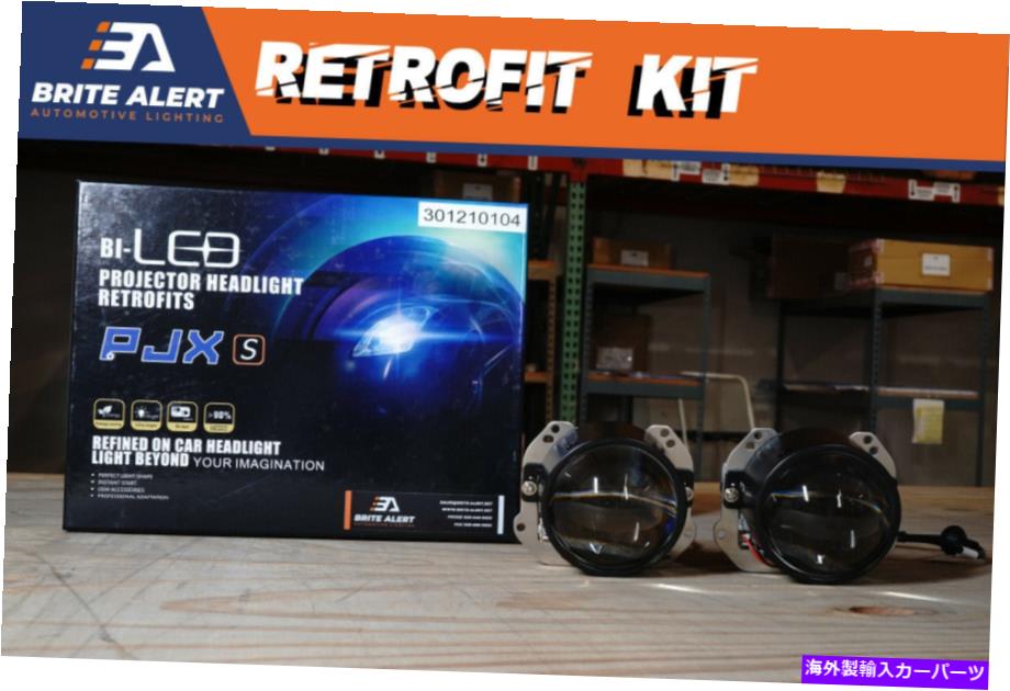 USヘッドライト ブライトアラートBI LEDプロジェクターレンズカーヘッドライトキットユニバーサルDIYレトロフィットペア Brite Alert Bi LED Projector Lens Car Headlight Kit Universal DIY Retrofit Pair【並行輸入品】｜Us Custom Parts Shop USDM