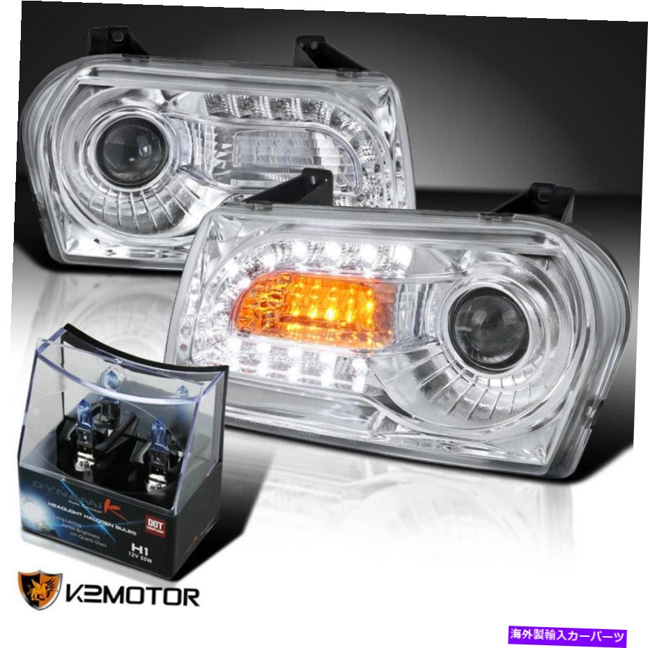 USヘッドライト 2005-2010 Chrysler 300のクリアLEDシグナルプロジェクターヘッドライト+ H1ハロゲン For 2005-2010 Chrysler 300 Clear LED Signal Projector Headlights+H1 Halogen【並行輸入品】 52,016円