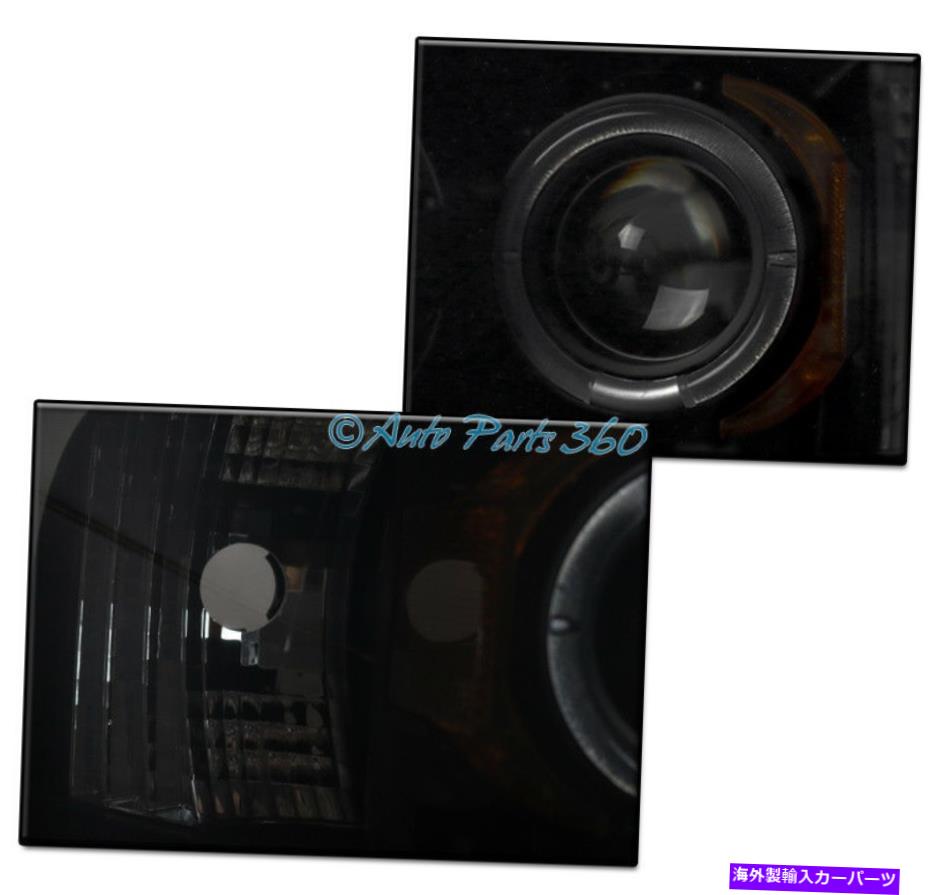 USヘッドライト 02-05 Dodge RAM 1500 Halo LEDブラック/スモークプロジェクターヘッドライトW / 10K HIDキット FOR 02-05 DODGE RAM 1500 HALO LED BLACK/SMOKE PROJECTOR HEADLIGHTS W/10K HID KIT【並行輸入品】