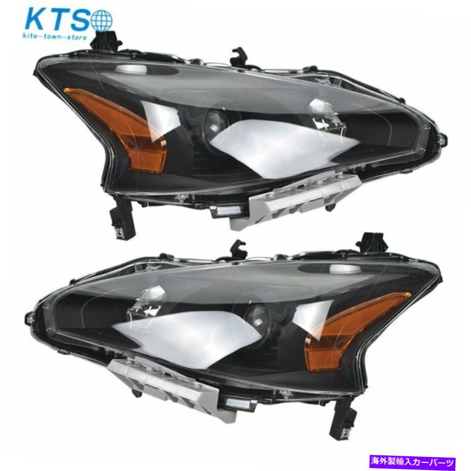 USヘッドライト 2013-2015 Altima 4-Doorセダンブラックプロジェクターヘッドライトペア Left & Right For 2013-2015 Altima 4-Door Sedan Black Projector Headlights Pair【並行輸入品】