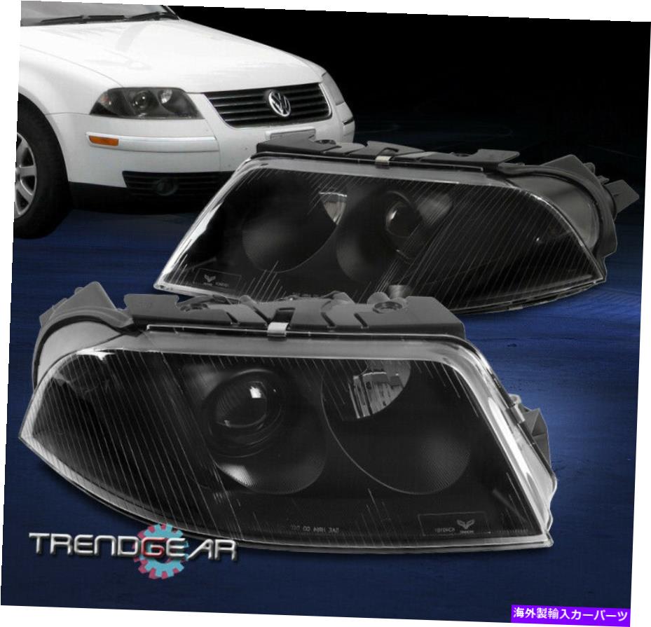 USヘッドライト 01 02 03 04 04 05 Volkswagen VW Passatハロゲンプロジェクターヘッドライトランプブラック For 01 02 03 04 05 Volkswagen VW Passat Halogen Projector Headlights Lamp Black【並行輸入品】