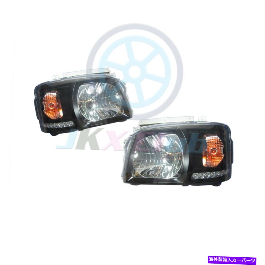 USヘッドライト トヨタハイエース200 van 2005-2010のためのクリアレンズブラックベースLED DRLヘッドライトランプ For Toyota Hiace 200 Van 2005-2010 Clear Lens Black Base LED DRL HeadLight Lamp【並行輸入品】