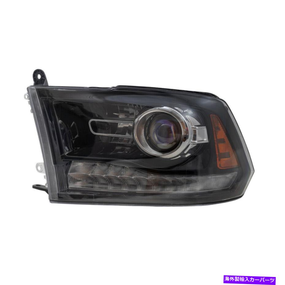USヘッドライト ハロゲンヘッドライトは13-15 RamピックアップドライバプロジェクターヘッドランプW /黒ベゼル Halogen Headlight fits 13-15 RAM Pickup Driver Projector Headlamp w/ Black Bezel【並行輸入品】