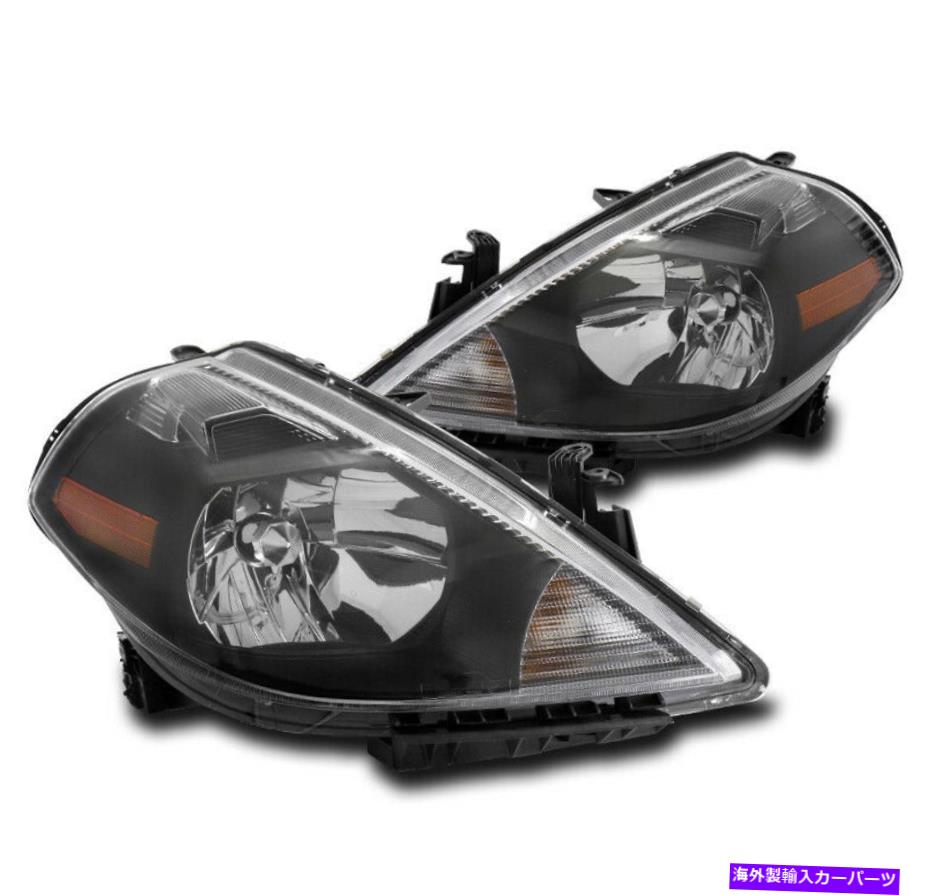 USヘッドライト 2007-2011の逆逆ブラック交換ヘッドライトヘッドランプ For 2007-2011 Versa/2012 Versa Hatchback Black Replacement Headlights Headlamp【並行輸入品】 52,883円