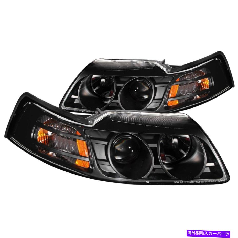 USヘッドライト ヘッドライトフロント左のドライバー＆右助手席側フィット1999-2004フォードマスタング Headlight Front Left Driver & Right Passenger Side Fits 1999-2004 Ford Mustang【並行輸入品】