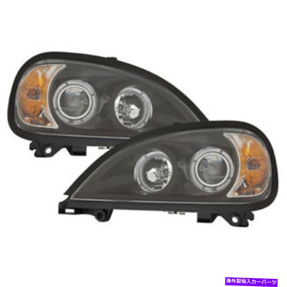 USヘッドライト ヘッドライトセットプロジェクターW /天使の目黒くフィット96-16 FreightLiner Columbia Headlights Set Projector w/Angel Eyes Black Fits 96-16 Freightliner Columbia【並行輸入品】 52,016円