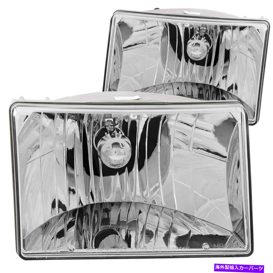 USヘッドライト ヘッドライトアセンブリクリアレンズクロムアナゾ111066 Headlight Assembly-Clear Lens Chrome Anzo 111066【並行輸入品】