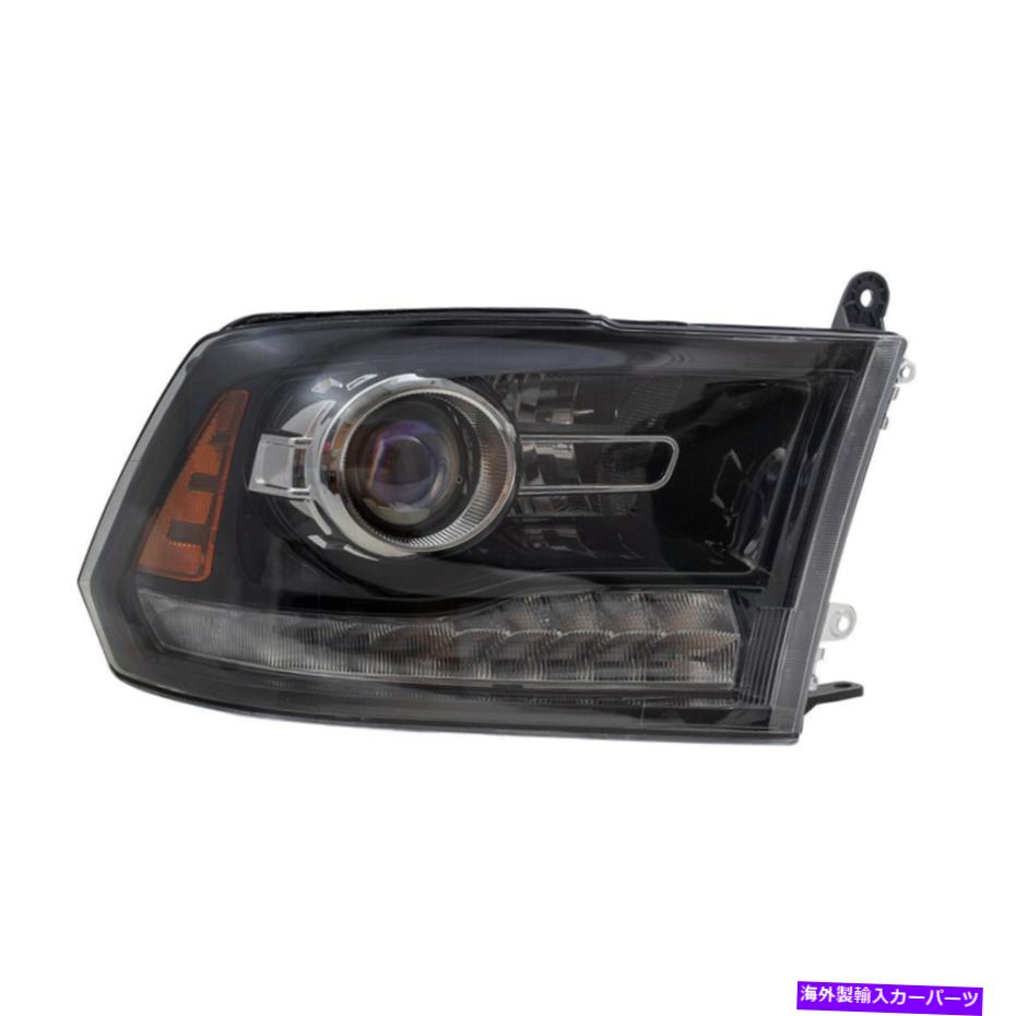 USヘッドライト ハロゲンヘッドライトは13-15ラムピックアップ旅客プロジェクターヘッドランプブラックベゼル Halogen Headlight fits 13-15 RAM Pickup Passenger Projector Headlamp Black Bezel【並行輸入品】